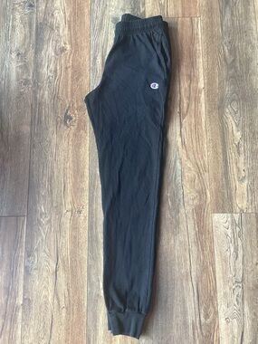 Champion Black Kids Jogger Sweatpants with Small Logo